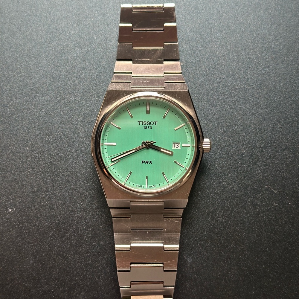 Tissot PRX Mint Green Dial Stainless Steel Watch 40mm